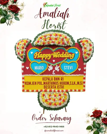 Papan Bunga Pernikahan MNC Studios Kebon Jeruk Jakarta Barat